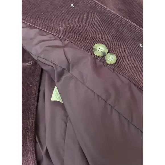 LL Bean Blazer Womens Size 16 R Plum Corduroy Button Jacket Pockets Classic - Picture 9 of 9